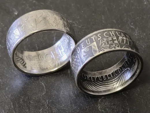 Münzring 10 Mark 1989 40 Jahre BRD Silber 625er Größe 56 bis 72