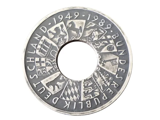 Münzring 10 Mark 1989 40 Jahre BRD Silber 625er Größe 56 bis 72