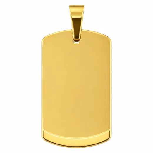Anhänger Dog Tag Edelstahl Farbton Gold » Personalisierbar