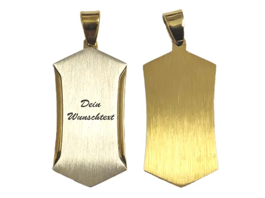 Anhänger Edelstahl silber / gold