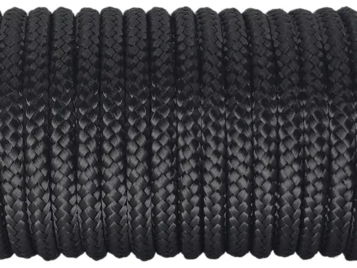 Segeltau Ø 6,0 mm Schwarz 0,5 Meter