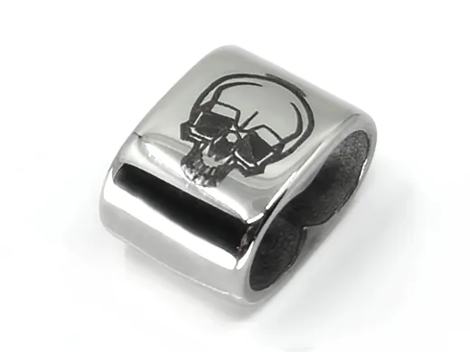 Spacer - Zwischenstück aus Edelstahl für Schnüre 2 x Ø 4,0 mm