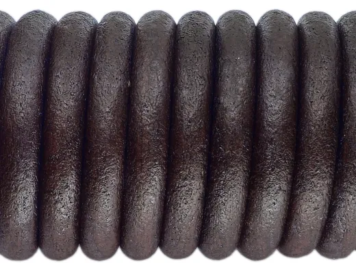 Lederschnur rund Ø 6,0 mm Dunkelbraun Vintage 0,5 Meter