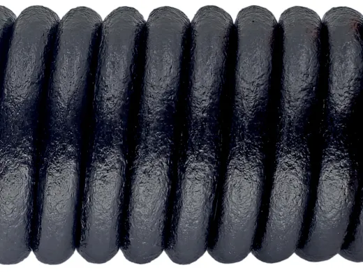 Lederschnur rund Ø 6,0 mm Schwarz 0,5 Meter