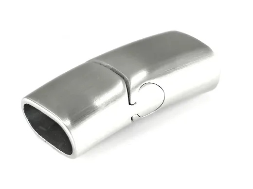 Magnetverschluss Edelstahl für Schnüre 2 x Ø 6,0 mm (6 x 12 mm)