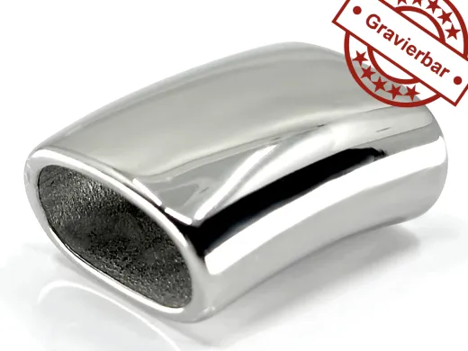 Spacer - Zwischenstück aus Edelstahl für Schnüre Ø 2 x 6,0 mm (6 x 12 mm)