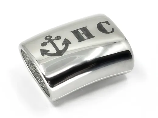 Spacer - Zwischenstück aus Edelstahl für Schnüre Ø 2 x 6,0 mm (6 x 12 mm)