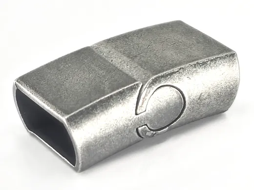 Magnetverschluss Edelstahl für Schnüre 2 x Ø 6,0 mm (6 x 12 mm)