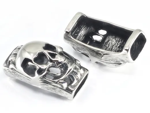 Zwischenteil aus Edelstahl für Schnüre Ø 2 x 6 mm (6 x 12 mm)