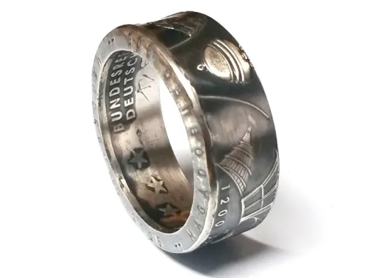 Münzring 10 Euro 2005 Magdeburg Silber 925er Größe 56 bis 74