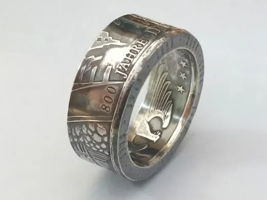 Münzring BRD 10 Euro 2006 800 Jahre Dresden Silber 925er Größe 56 bis 74
