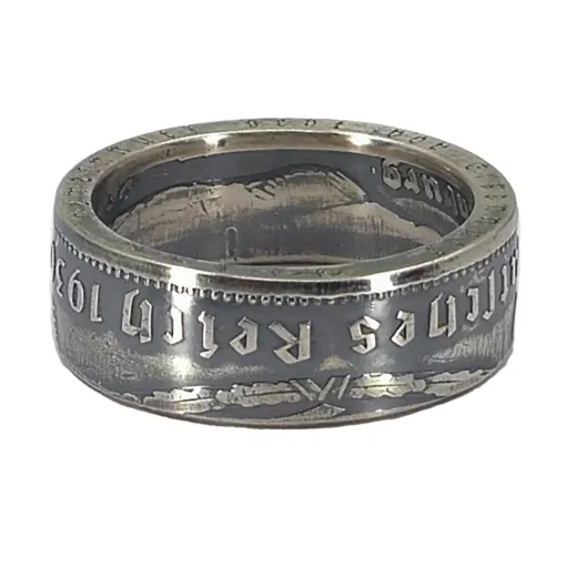 Münzring 5 Reichsmark Adler 1936-39 Silber 900er Gr 52 bis 72 - 24K Vintage