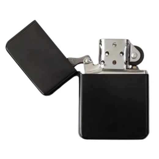 Benzinfeuerzeug personalisierbar • MONOGRAMM 02 • Schwarz