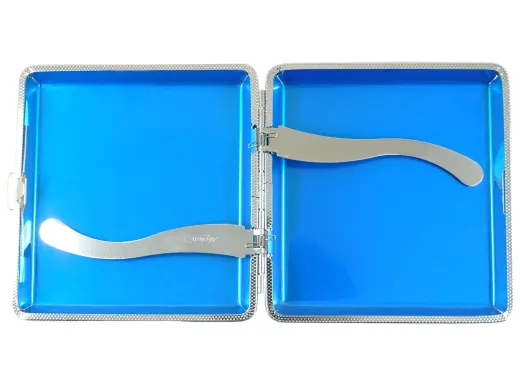 Zigarettenetui für 20 Zigaretten MONOGRAMM 02 • Farbe Blau
