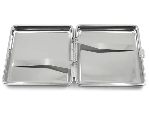Zigarettenetui für 16 Zigaretten MONOGRAMM 02 • Silber gebürstet • Lasergravur / Diamantgravur