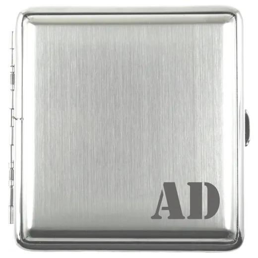 Zigarettenetui für 20 Zigaretten MONOGRAMM 01 • Silber gebürstet