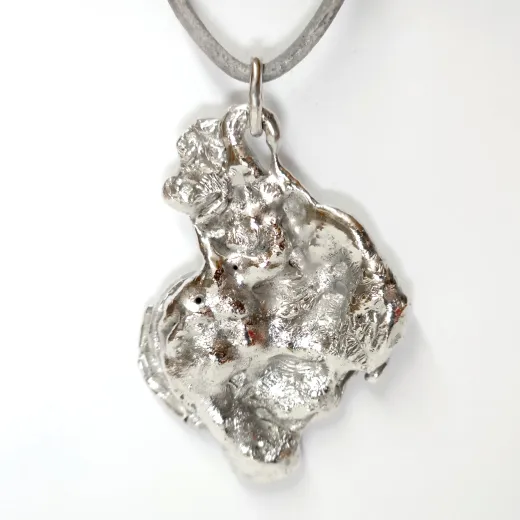 Silber Nugget Anhänger Silber 900 • 21,5g + Kette & Etui