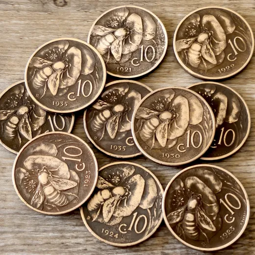 Münzanhänger Italien BIENE • 10 Centesimi 1919 - 1937
