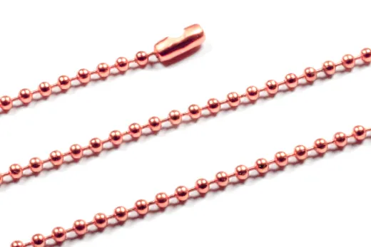 Edelstahl Kugelkette Länge ca.: 60 cm / Ø ca.: 2,4 mm Farbton: Rosé