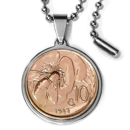 Münzanhänger Italien BIENE • 10 Centesimi 1919-1937 personalisierbar