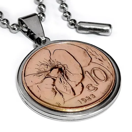 Münzanhänger Italien BIENE • 10 Centesimi 1919-1937 personalisierbar