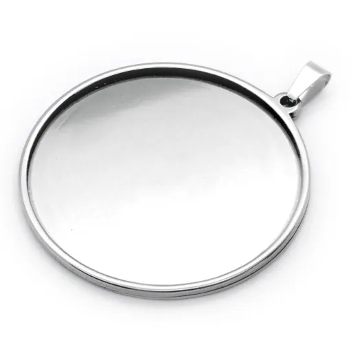 Anhänger Rohling Edelstahl Ø 40,1 mm • Medaillien Ø 40 mm
