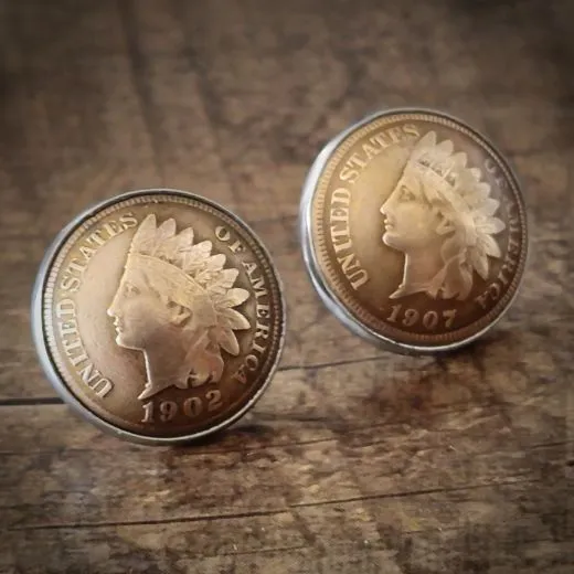 Ohrstecker USA One Cent Indian Head aus Edelstahl Ø 19,8mm