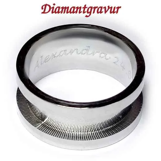Ringrohlinge Edelstahl - Breite 8 mm poliert mit Nut für kreative Gestaltung