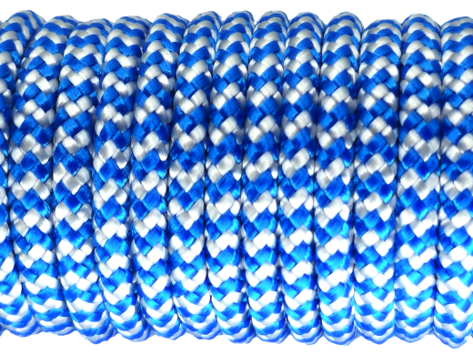 Segeltau Ø 8,0 mm Blau-Weiß 0,5 Meter