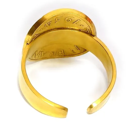 Münze: 10 Franken Saarland Prägejahr: 1954 Material Münze: Aluminiumbronze 24 Karat galvanisch vergoldet