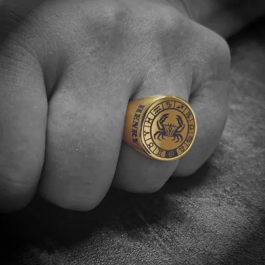 Siegelring Edelstahl mit personalisierter Lasergravur