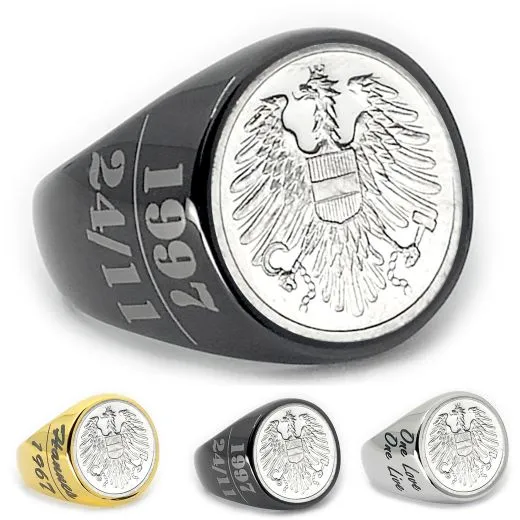 Münzring Österreich 2 Groschen 1950-1994 Wappenadler Edelstahl • Personalisierbar