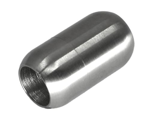 Magnetverschluss Edelstahl für Schnüre Ø 5,0 mm / Silber matt