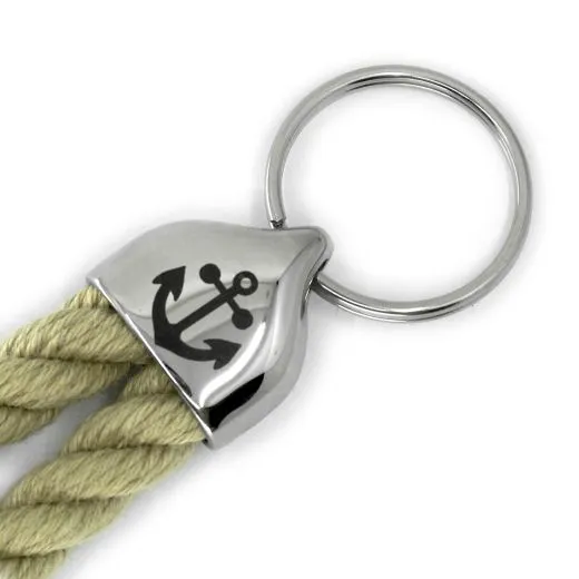 Schlüsselanhänger aus 10 mm Segeltau mit Edelstahl Verbinder • Viele Farben und Größen verfügbar