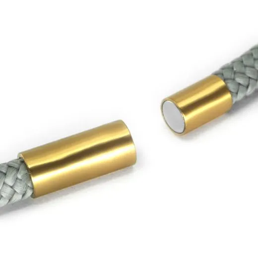 Magnetverschluss Edelstahl für Schnüre Ø 4,0 mm • Gold matt