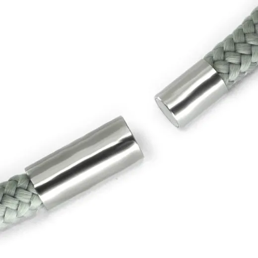 Magnetverschluss Edelstahl für Schnüre Ø 4,0 mm • Silber matt, personalisierbar
