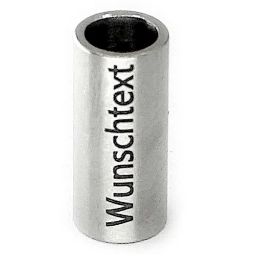 Magnetverschluss Edelstahl für Schnüre Ø 4,0 mm • Silber matt, personalisierbar