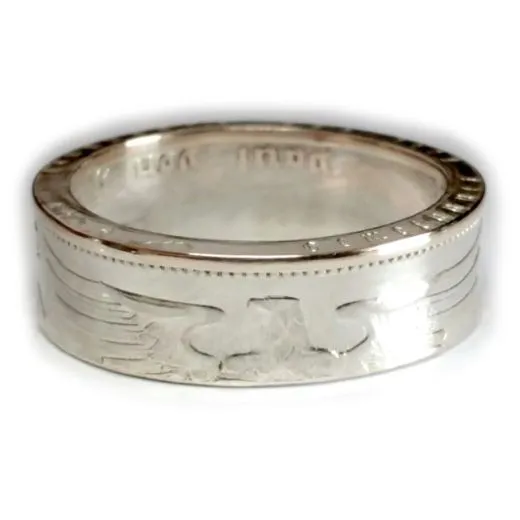 Münzring Deutsches Reich 2 Reichsmark Adler 1936-39 Silber 625er Größe 52 bis 60 • Finish Silber