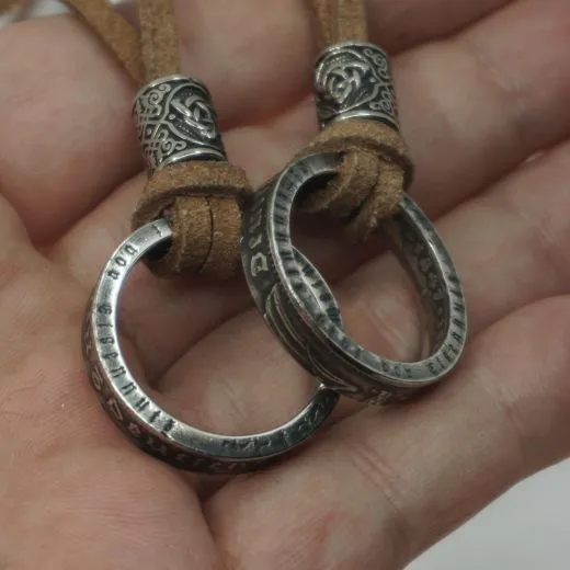 Münzanhänger 5 Reichsmark aus Silber 900er 1935 bis 1939 • Inklusiv Wildlederband und Edelstahl Spacer