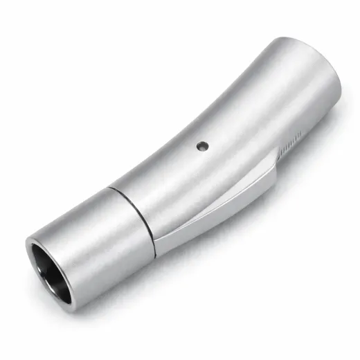 Bajonettverschluss Edelstahl für Schnüre Ø 6,0 mm 30 x 7 mm • Silber matt