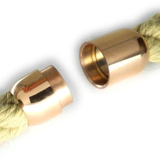 Magnetverschluss Edelstahl für Schnüre Ø 8,0 mm • Rosé glänzend