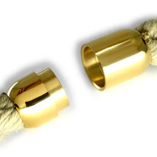 Magnetverschluss Edelstahl für Schnüre Ø 8,0 mm • Gold glänzend