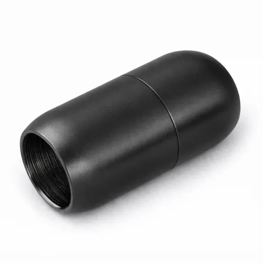 Magnetverschluss Edelstahl für Schnüre Ø 4,0 mm • Schwarz matt