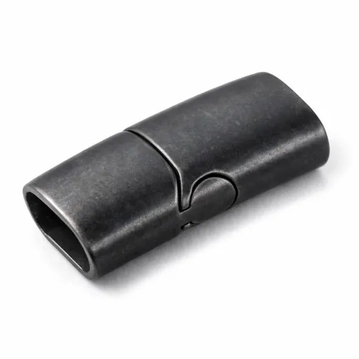 Magnetverschluss Edelstahl für Schnüre 2 x Ø 4,0 mm • Vintage