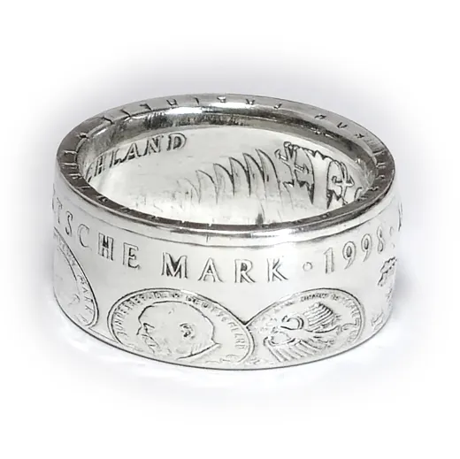 Münzring 10 Mark 1998 50 Jahre Deutsche Mark Silber 925er Größe 56 bis 72