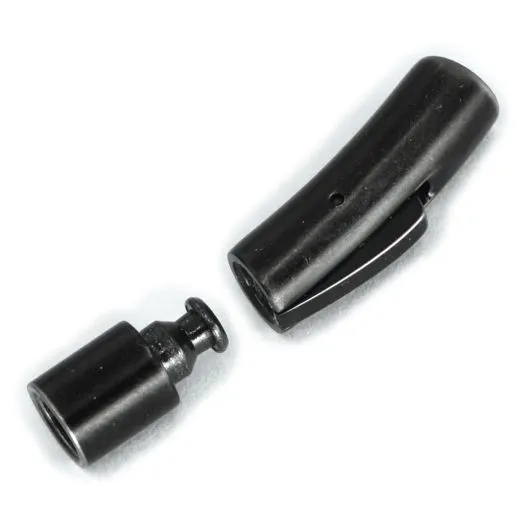 Bajonettverschluss Edelstahl für Schnüre Ø 4,0 mm 23 x 5 mm • Vintage