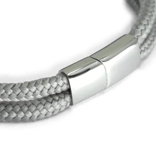 Segeltau Armband 2 x Ø 4 mm mit Edelstahl Magnet-Schiebeverschluss • Personalisierbar, Farbauswahl