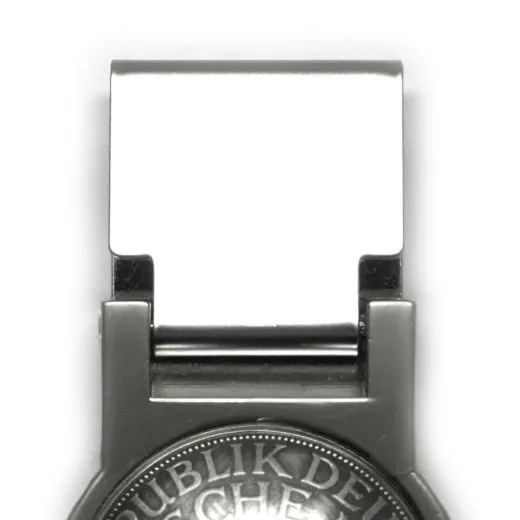 Geldscheinklammer mit einer 5 DM Münze aus 625er Silber mit Datum • Personalisierbar