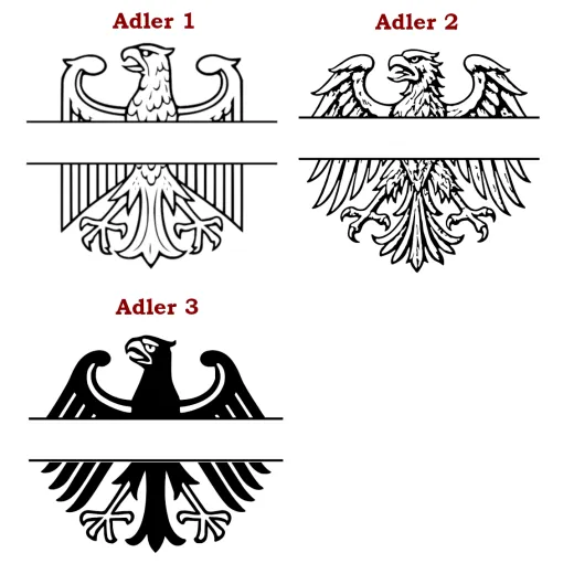 Zigarettenetui mit Gravur für 8 Zigaretten Motiv ADLER Farbe silber gebürstet • Personalisierbar