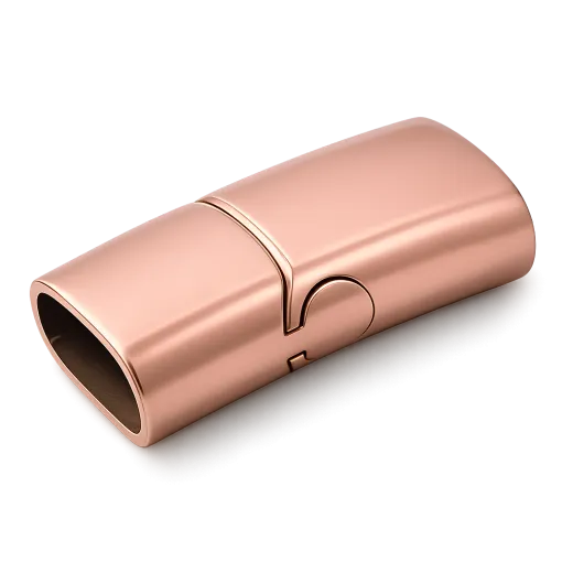 Magnetverschluss Edelstahl für Schnüre 2 x Ø 4,0 mm • Rosé glänzend